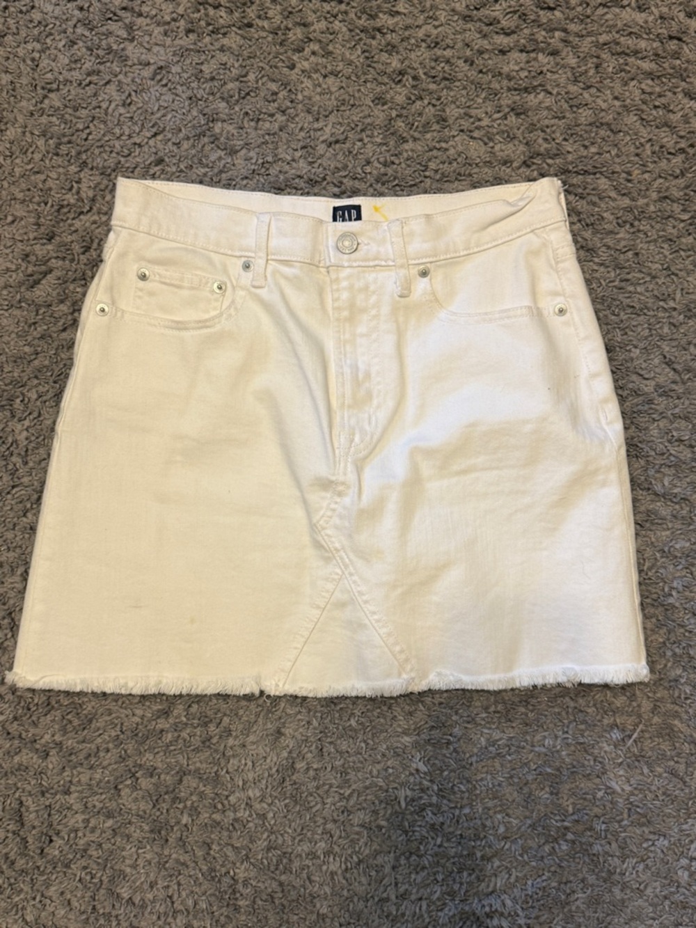 GAP Ivory Denim Mini Skirt